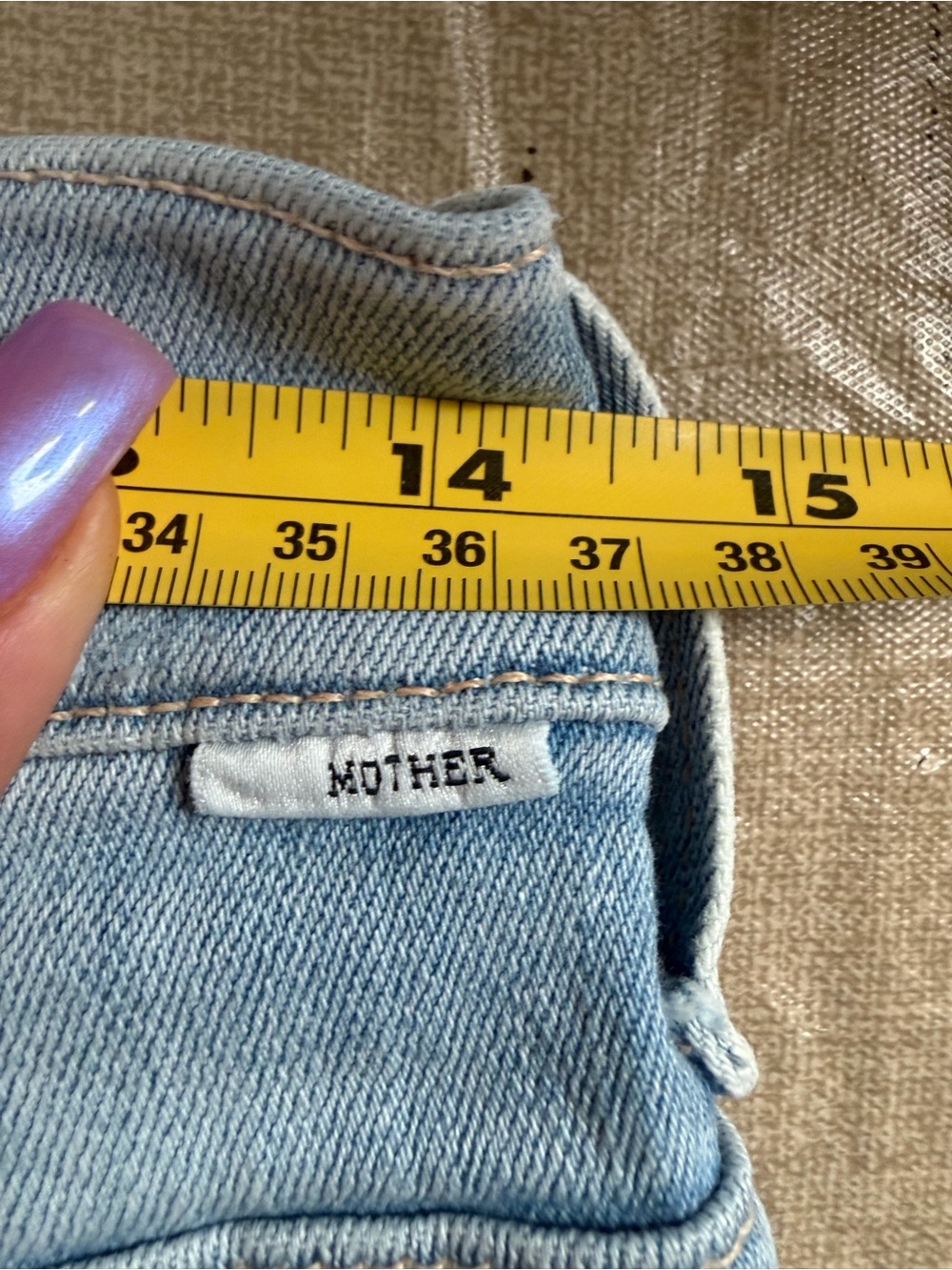 MOTHER High Waisted Rider Ankle Fray Island After Hours Size 29 - Picture 10 of 13